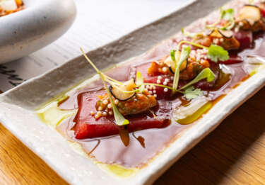 Modroplutvý tuniak moderné sashimi / Bluefin modern sashimi