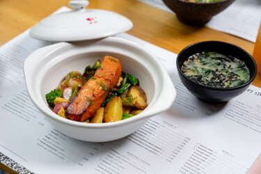 Pečený losos + Miso polievka